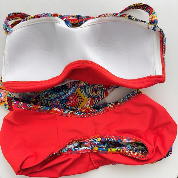 Bleu Rod Beattie 2Pc Twisted Tankini Swim Top and Bottom Multicolor Paisley 6 - Picture 11 of 11